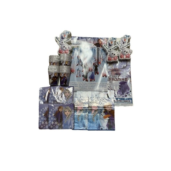 unique Other - Frozen 2 Party Supplies Happy Birthday Bundle Decor Cups Tablecover Napkins Bags
